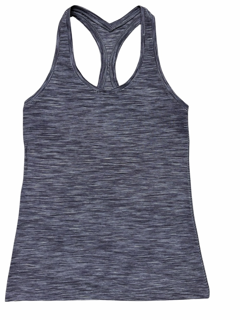 Lululemon Heather Black White Tank Top Athletic Gym Workout Running Outdoors